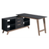 Everfurn Premium Furniture Everfurn Premium Lunar Office Desk - Black, L-Shaped, with Storage (Box 2 of 2)