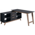 Everfurn Premium Furniture Everfurn Premium Lunar Office Desk - Black, L-Shaped, with Storage (Box 2 of 2)