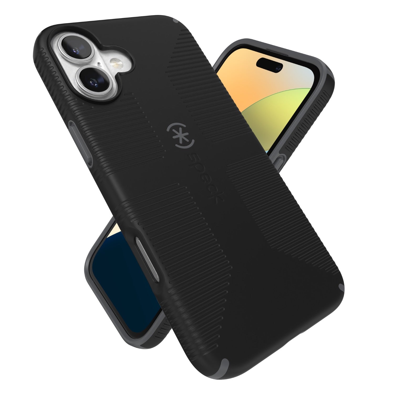 Speck Candyshell Grip MagSafe Case - Apple iPhone 16 Plus - Black & Slate Grey