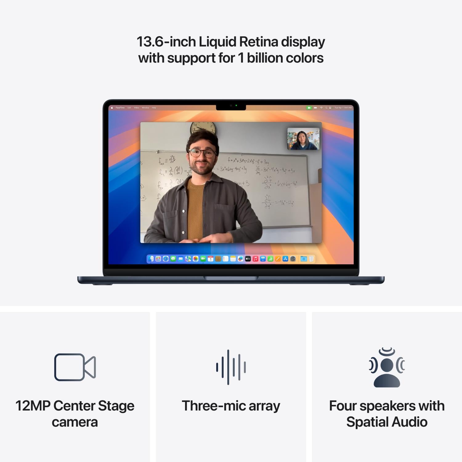 13-inch MacBook Air Apple M4 chip with 10-core CPU and 8-core GPU, 16GB, 256GB SSD - Midnight