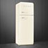 Smeg 60CM Retro Cream Combi Fridge - FAB30RCR6