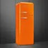 Smeg 60cm Orange Retro Free Standing Combi Refrigerator - FAB30ROR6