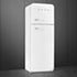 Smeg 60CM Retro White Combi Fridge - FAB30RWH6