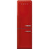 Smeg 365l Retro Red Bottom Mount Free Standing Refrigerator - FAB32LRD5