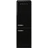 Smeg 331l Black Bottom Mount Free Standing Retro Combi Refrigerator - FAB32RBL6