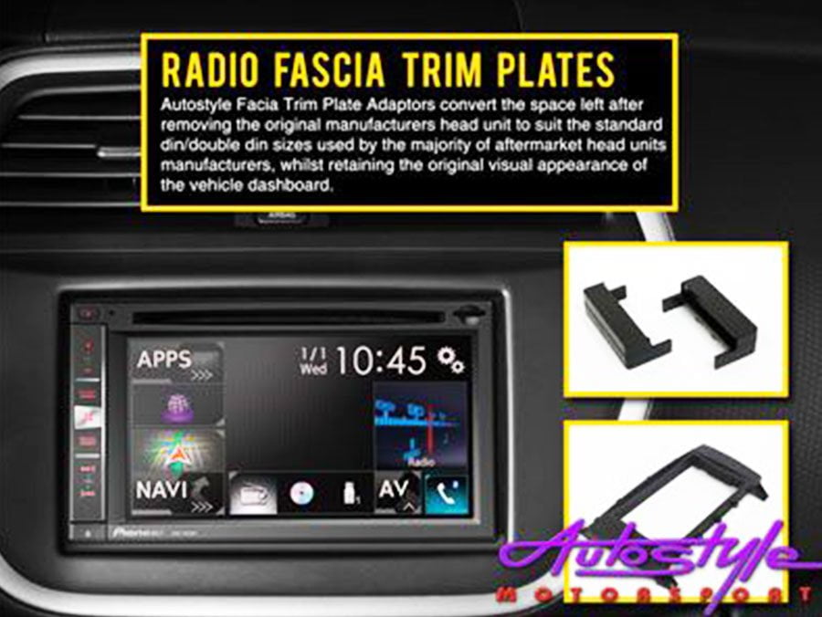 GUNMANSA Radio Fascia Trim Plate for Hyundai Accent, Kia Rio/Sportage D/Din (2006-2010)