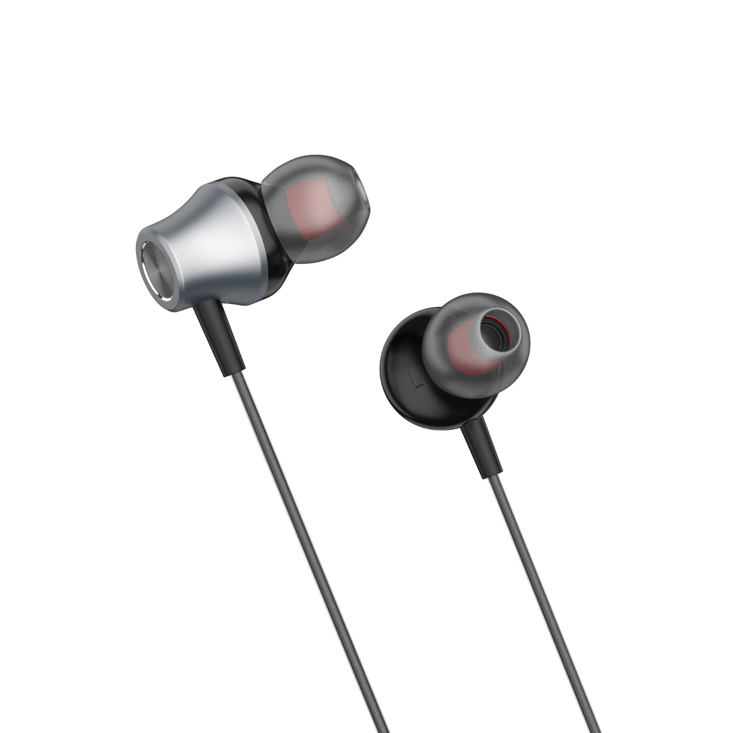 Yookie YTL-11 Wired Earphones Type-C - Black/Silver