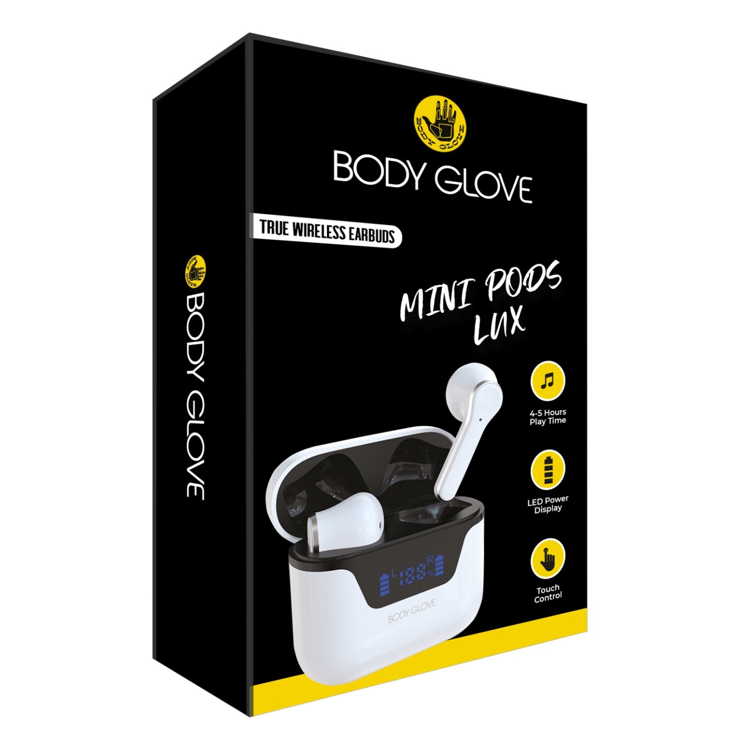Body Glove Mini Pods Lux Wireless Earbuds - White/Black
