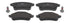 Ferodo Rear Brake Pad Set for Renault Megane & Nissan Juke - FDB4699
