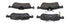 Ferodo Rear Brake Pads for Toyota Yaris, Honda Civic & Daihatsu Charade - FDB4041