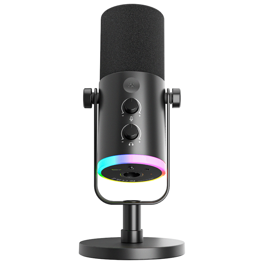 Fifine Audio Fifine AM8 NEO RGB Dual Port Microphone with Stand
