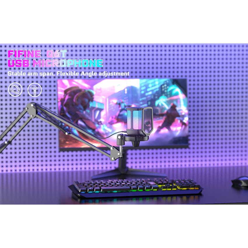 Fifine Audio Fifine Q6T Microphone with Pop Filter and Shock Mount Kit