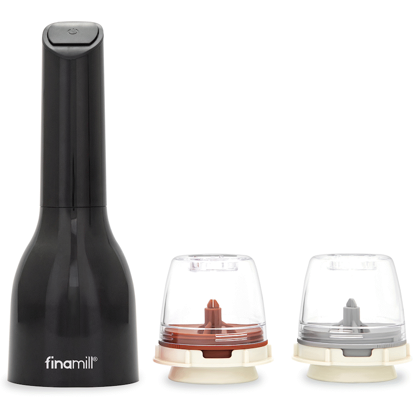 FinaMill Kitchen and Home Finamill Battery-Operated Grinder - Midnight Black