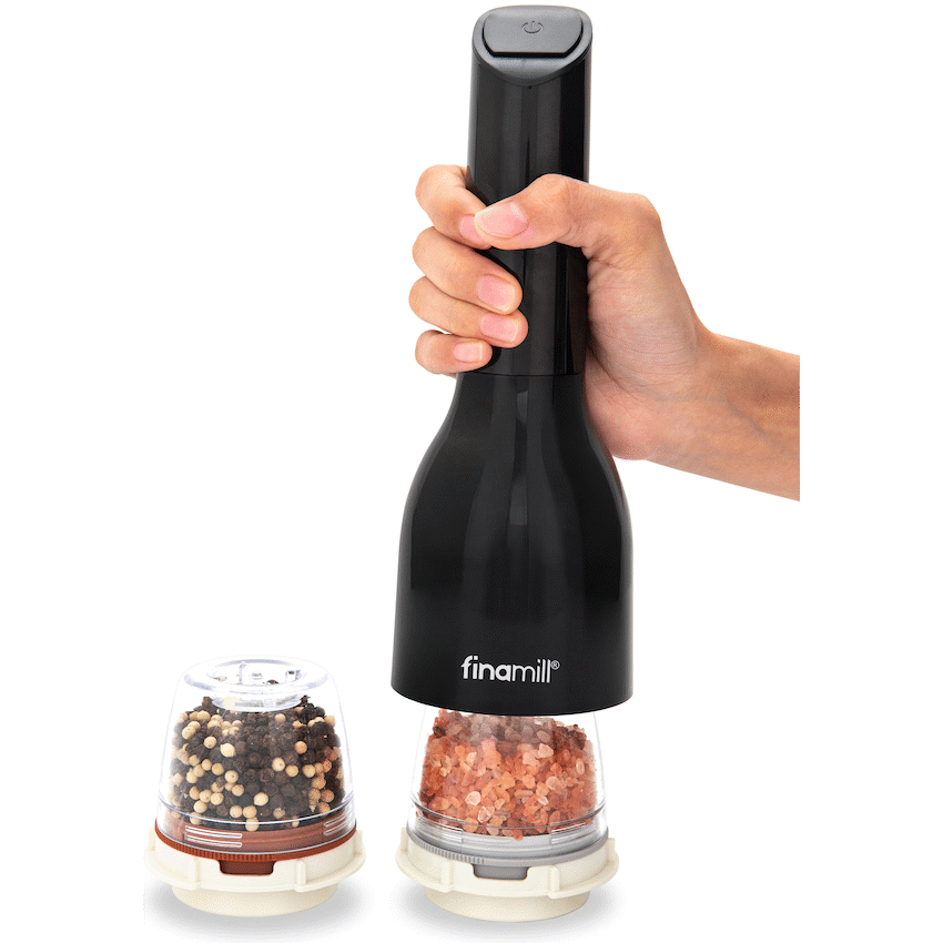 FinaMill Kitchen and Home Finamill Battery-Operated Grinder - Midnight Black