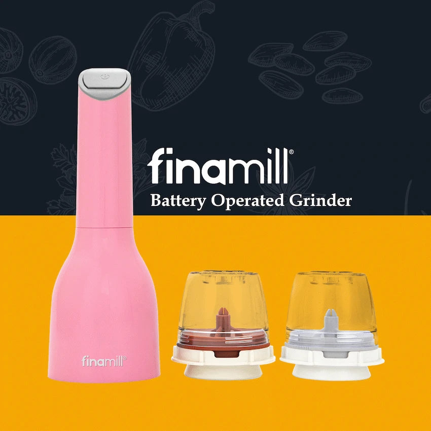 FinaMill Kitchen and Home Finamill Battery-Operated Grinder - Pink