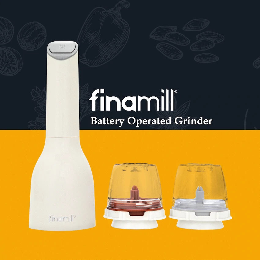 FinaMill Kitchen and Home Finamill Battery-Operated Grinder - Soft Cream