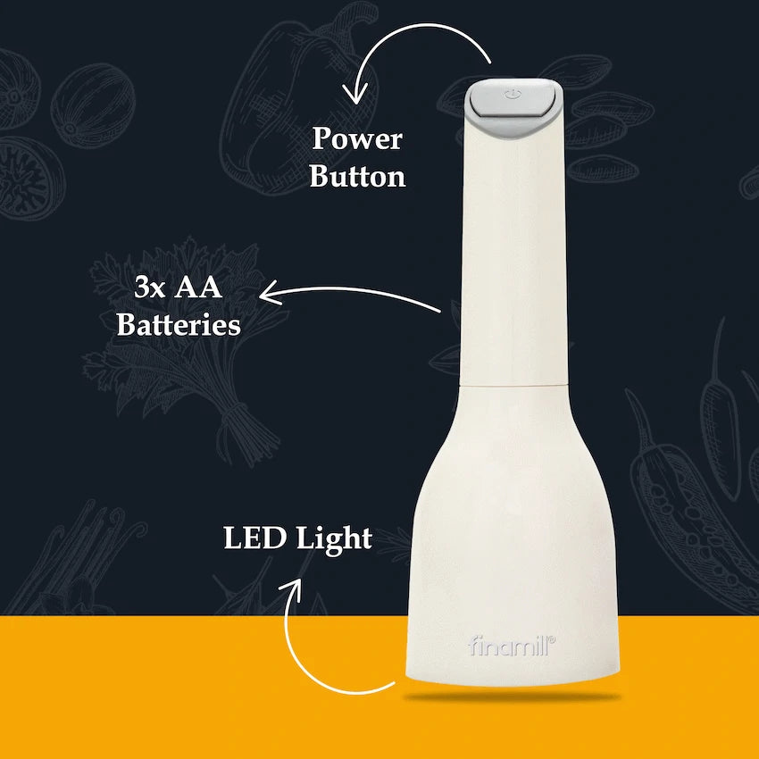 FinaMill Kitchen and Home Finamill Battery-Operated Grinder - Soft Cream