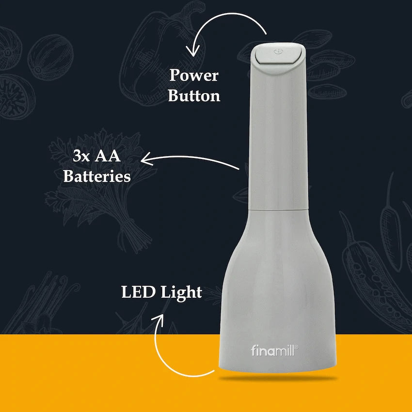 FinaMill Kitchen and Home Finamill Battery-Operated Grinder - Stone