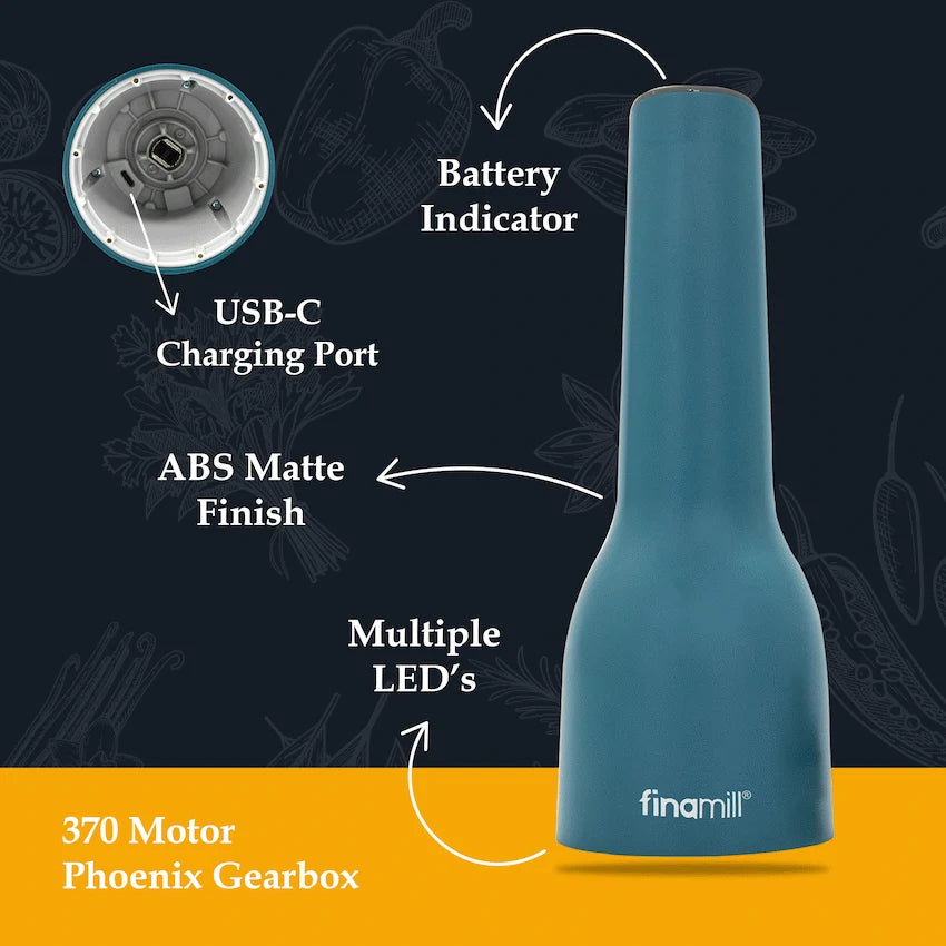 FinaMill Kitchen and Home FINAMILL RECHARGEABLE grinder - Ocean Blue