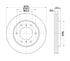 Front brake disc Mitsubishi Pajero Sport 2.5D 4D56 HP 2013 on MAP-100453