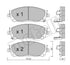 Front Brake Pad Set Outlander IV 2.5 / Qashqai III 1.5 VC-T / X-Trail IV 1.5 VC-T 22-1398-0