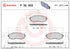 BREMBO Front Brake Pads for Hyundai Elantra, Hyundai Sonata & Nissan Prairie Pro - P30002
