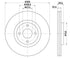Front Vented Brake Disc For Ford EcoSport 1.0 EcoBoost 1.5 Ti VCT 1.5 TDCi JK8 300mm MAP-100537