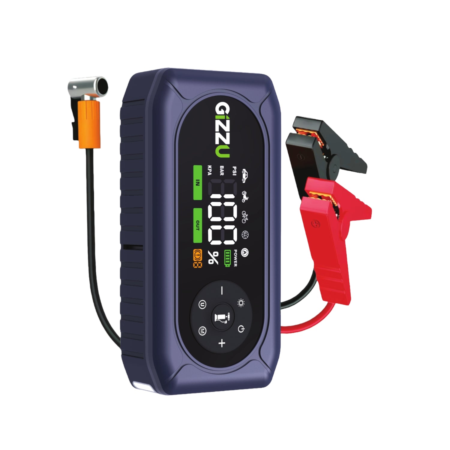 Gizzu Gizzu 4-in-1 Jump Starter and Air Compressor
