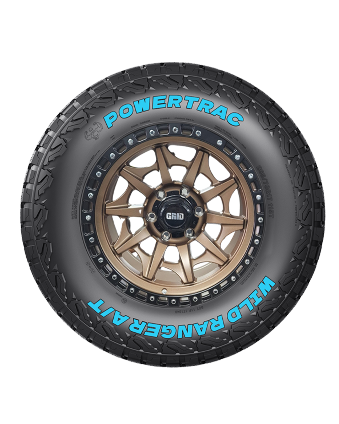 6/139/17"/17X9J/ET-10 with 265/65R17 Powertrac Wildranger A/T 112S