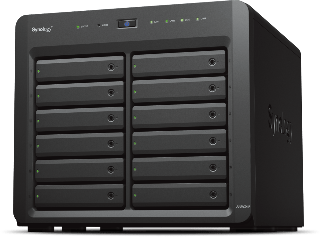 GUNMANSA 12-Bay Enterprise Desktop NAS; expandable up to 36 bays with expansion units. Replacing DS3617xsII