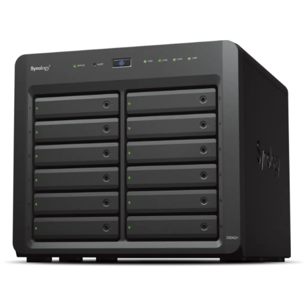GUNMANSA 12-Bay Plus series Desktop NAS; expandable up to 24 bays with expansion unit; AMD Ryzen V1500B; 4GB RAM