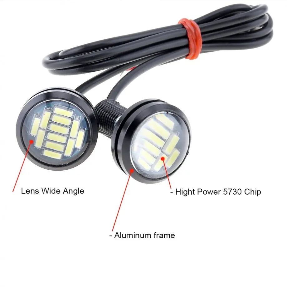 GUNMANSA 12 SMD Super White LED Eagle Eye Bulbs