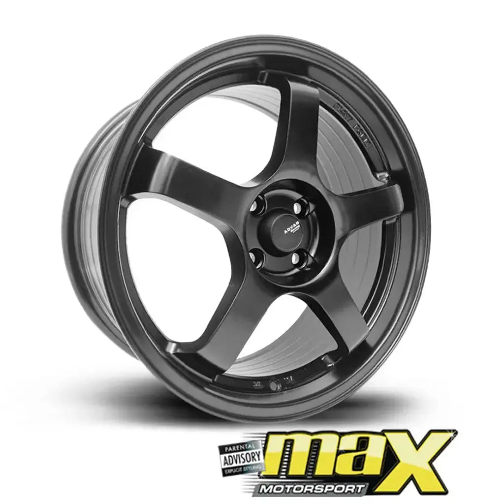 GUNMANSA 15 Inch Mag Wheel - MX512-15MB Advan GT Racing Style Wheel - 4x100 PCD