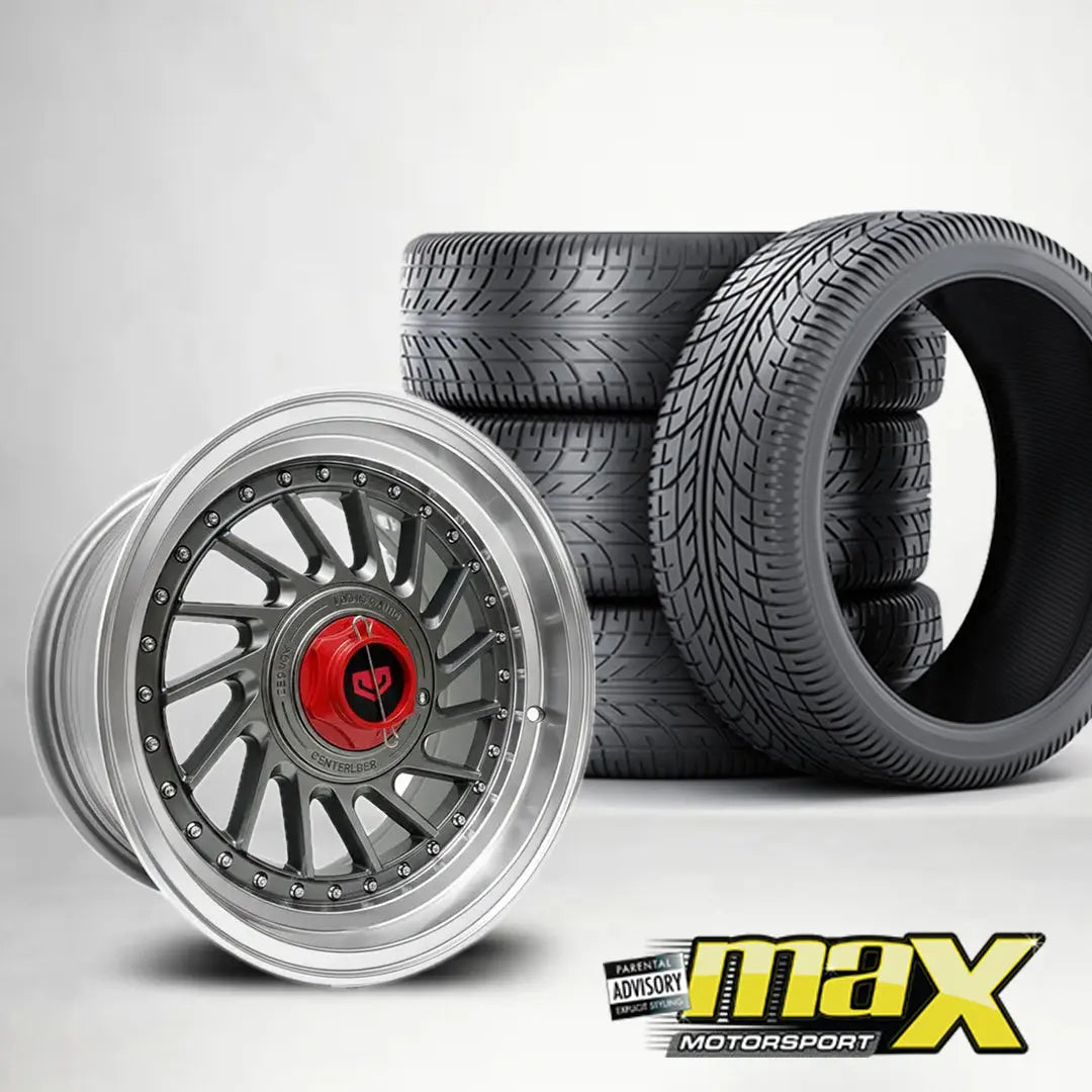 GUNMANSA 15 Inch MX113-A VSN Twist Wheel & Tyre Combo - (4x100 / 5x100 PCD)