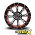 GUNMANSA 15 Inch MX134-RD VSN Concave Wheels & Tyre Combo - (4x100/ 4x114.3 PCD)