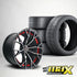 GUNMANSA 15 Inch MX134-RD VSN Concave Wheels & Tyre Combo - (4x100/ 4x114.3 PCD)