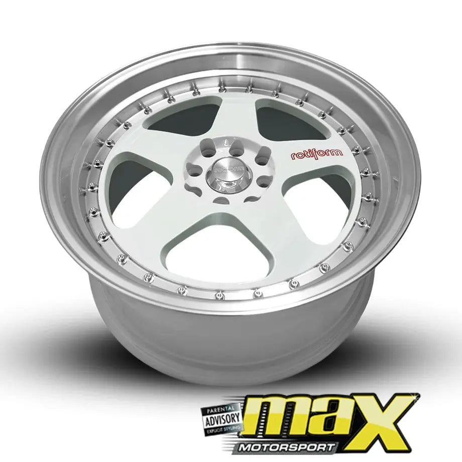 GUNMANSA 17 Inch Mag Wheel - MX1026-WT Rotform ROC Style Wheel (4x100 / 4x114.3 PCD)