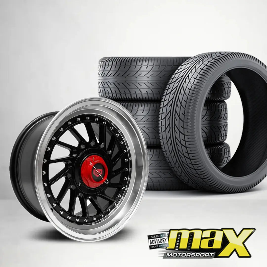 GUNMANSA 17 Inch Mag Wheel - MX113-17A VSN Twist  Style Wheel & Tyre Combo - 4x100 / 5x100 PCD