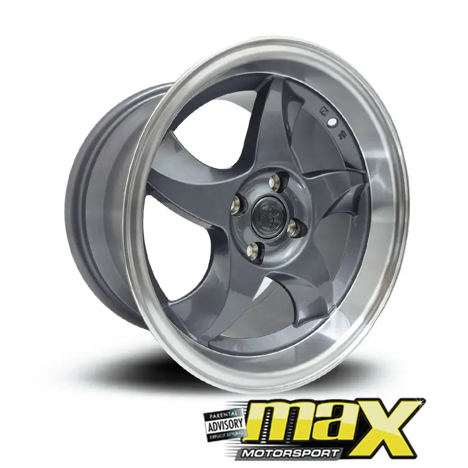 GUNMANSA 17 Inch Mag Wheel – MX7056-GM Toyota RXI Blade Deep Dish Wheel - 4x100 PCD