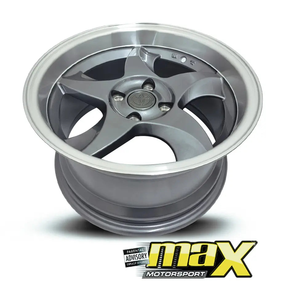 GUNMANSA 17 Inch Mag Wheel – MX7056-GM Toyota RXI Blade Deep Dish Wheel - 4x100 PCD