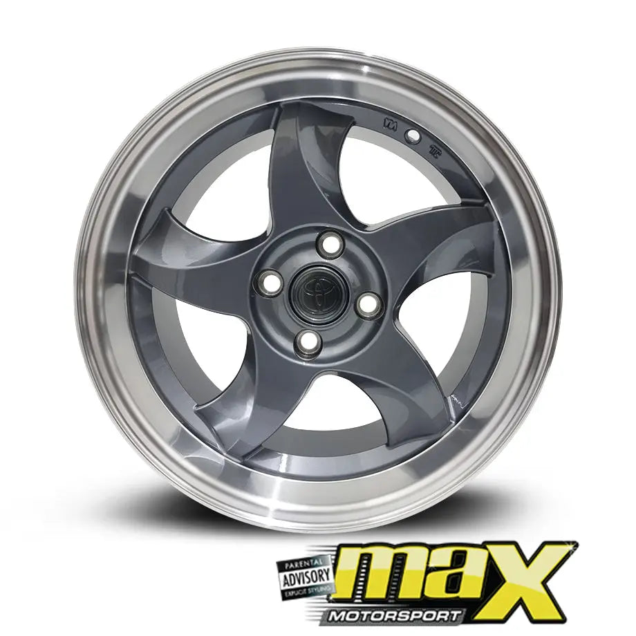 GUNMANSA 17 Inch Mag Wheel – MX7056-GM Toyota RXI Blade Deep Dish Wheel - 4x100 PCD