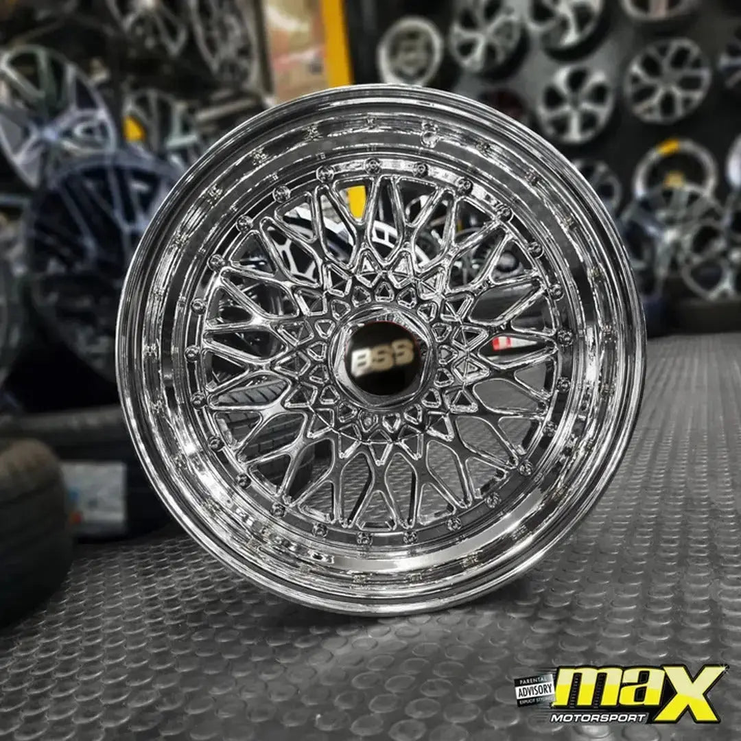 GUNMANSA 17 Inch Mag Wheel - MXBS-17SL Chrome Mesh Wheel - 4x100 / 5x100 PCD