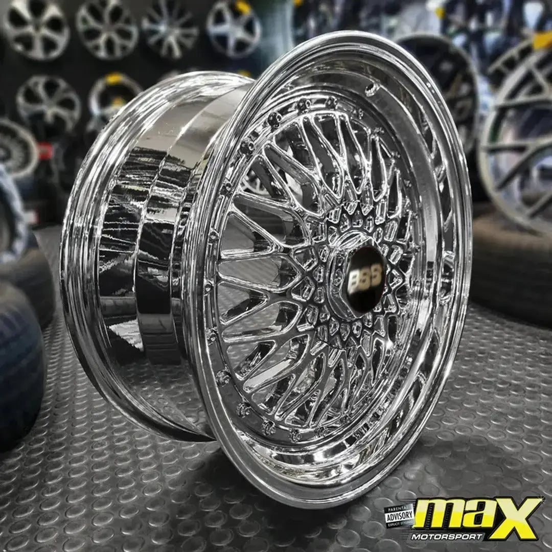 GUNMANSA 17 Inch Mag Wheel - MXBS-17SL Chrome Mesh Wheel - 4x100 / 5x100 PCD