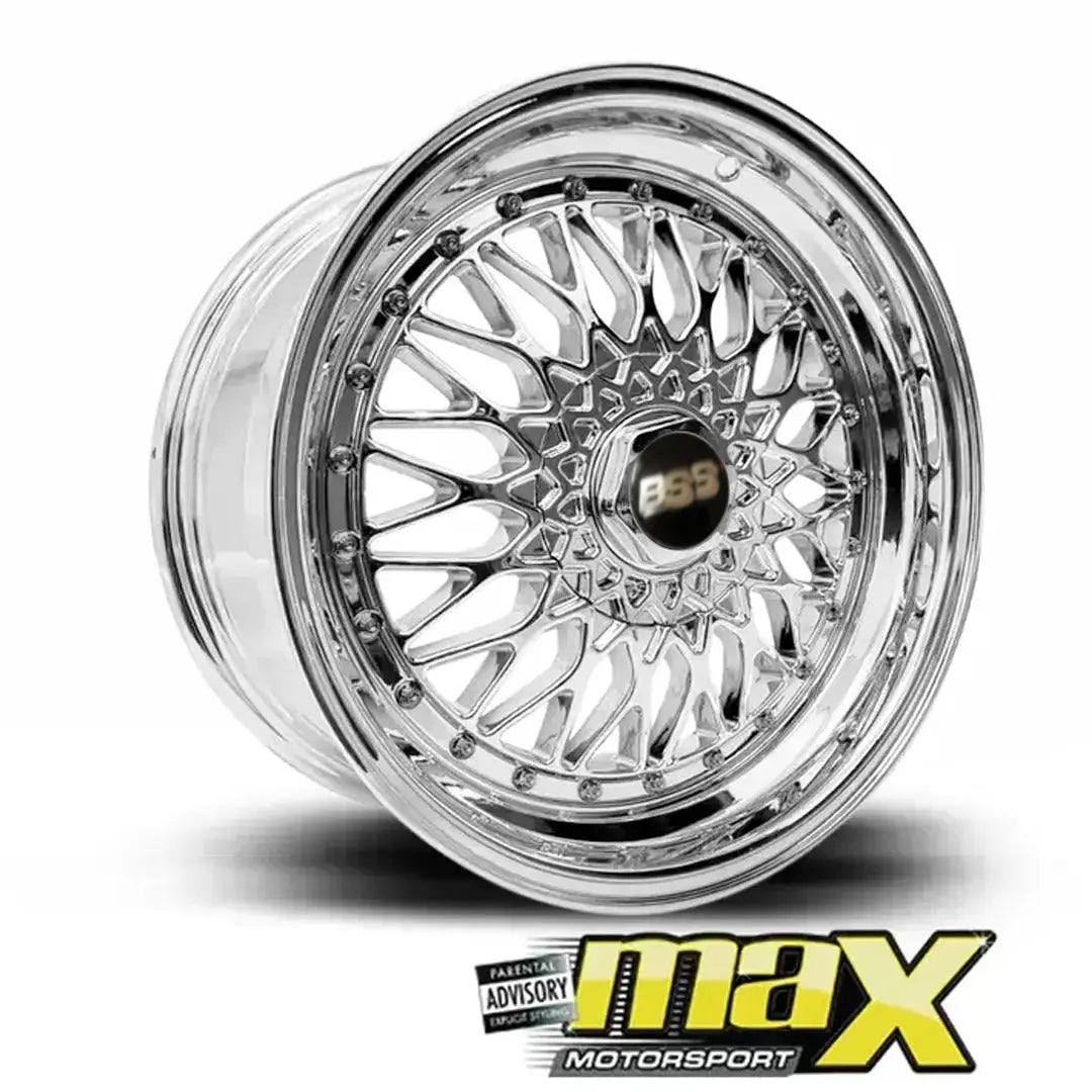 GUNMANSA 17 Inch Mag Wheel - MXBS-17SL Chrome Mesh Wheel - 4x100 / 5x100 PCD