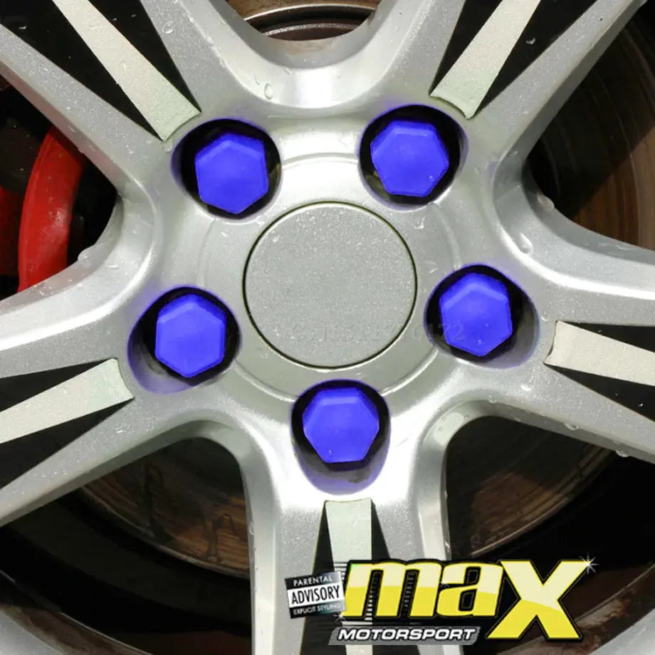 GUNMANSA 17mm - Silicone Protective Wheel Nut Covers (Blue)