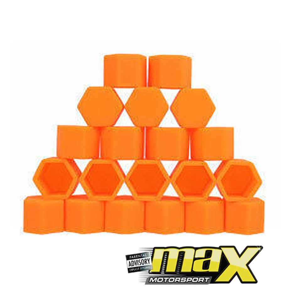 GUNMANSA 17mm - Silicone Protective Wheel Nut Covers (Orange)