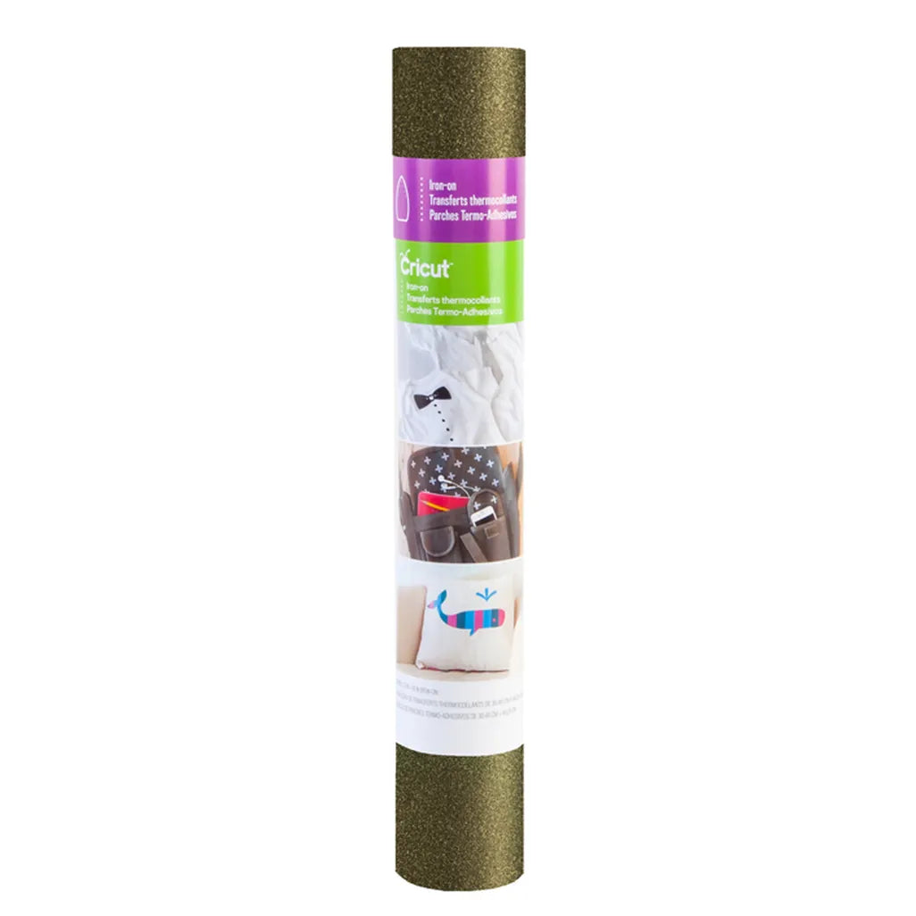 GUNMANSA 2003244 - Cricut Glitter Iron-On 30x48cm (Black Gold)