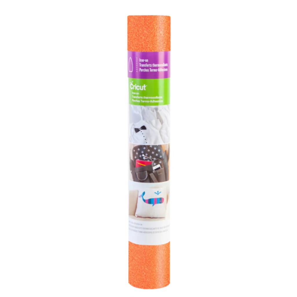 GUNMANSA 2003260 - Cricut Glitter Iron-On  30x48cm (Fluorescent Orange)