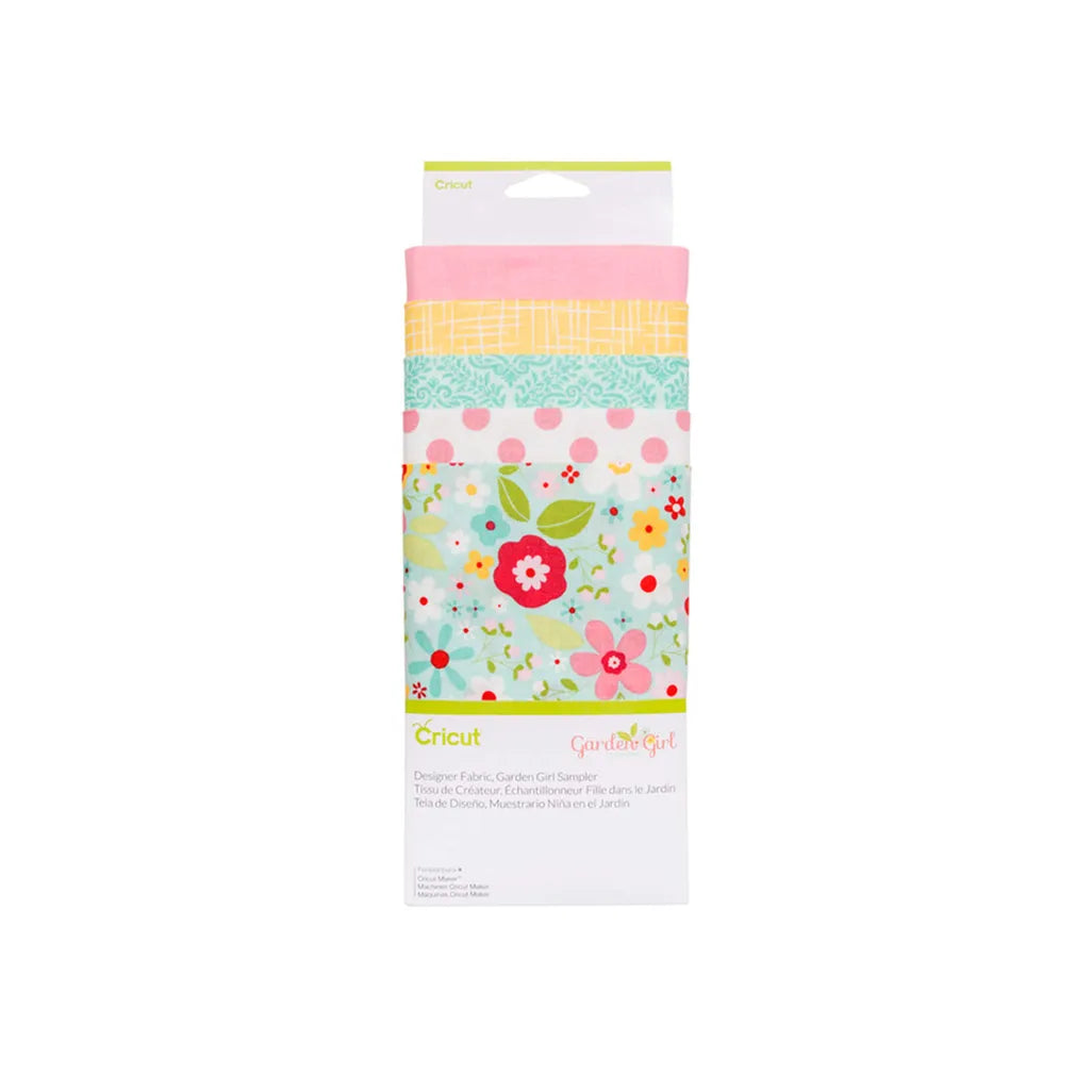 GUNMANSA 2004216 - Cricut Designer Fabric Sampler Garden Girl 30x66cm