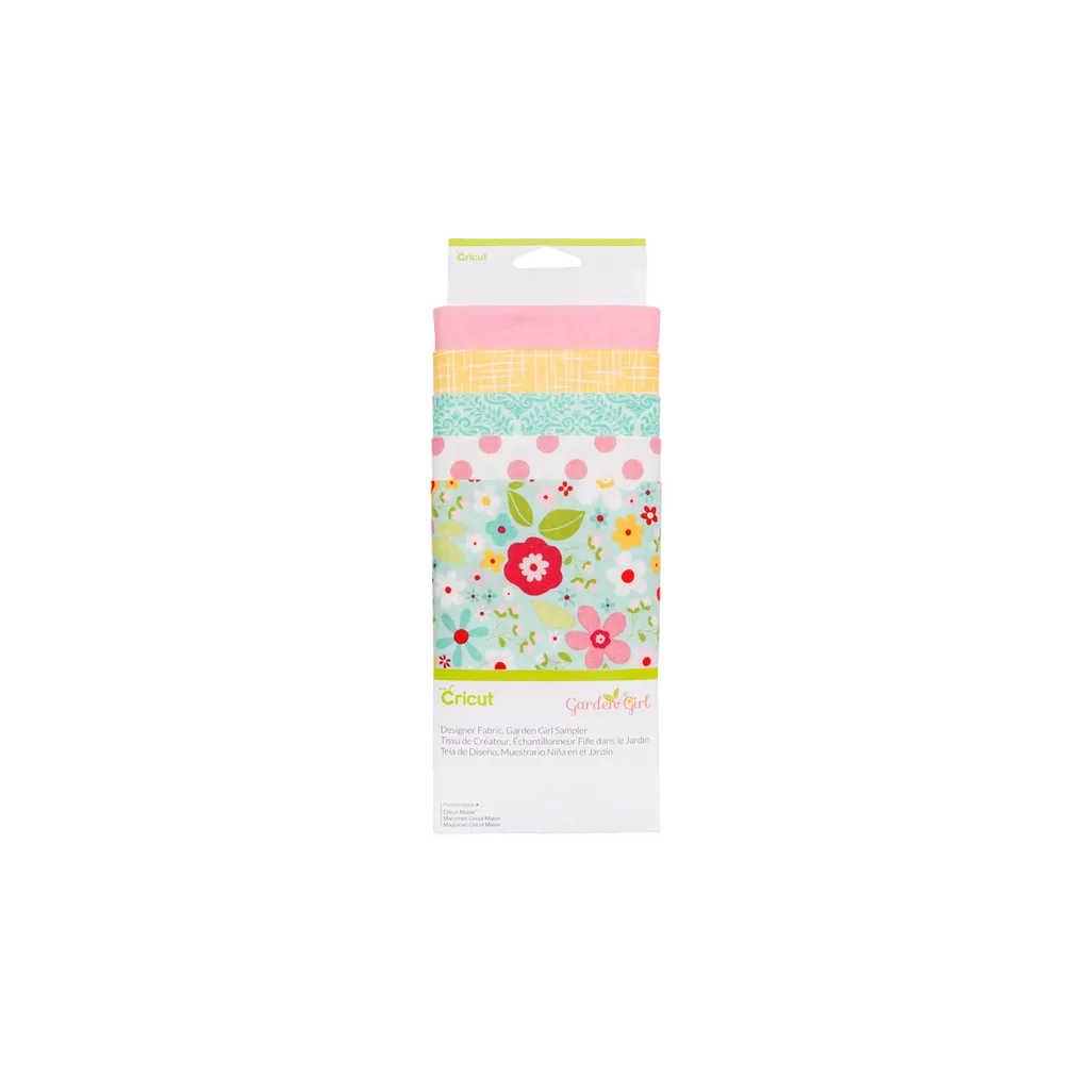 GUNMANSA 2004216 - Cricut Designer Fabric Sampler Garden Girl 30x66cm